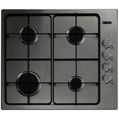 Zanussi ZGG62444SA  60cm 4 Burner Gas Hob in Stainless Steel